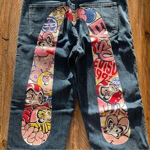❌SOLD❌ Custom Evisu Graffiti Jeans Sz 28